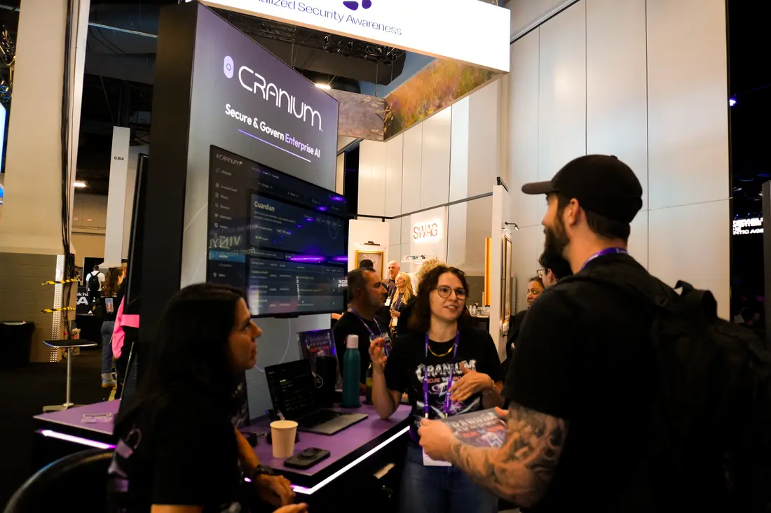 Talking through an AI estate on the show floor