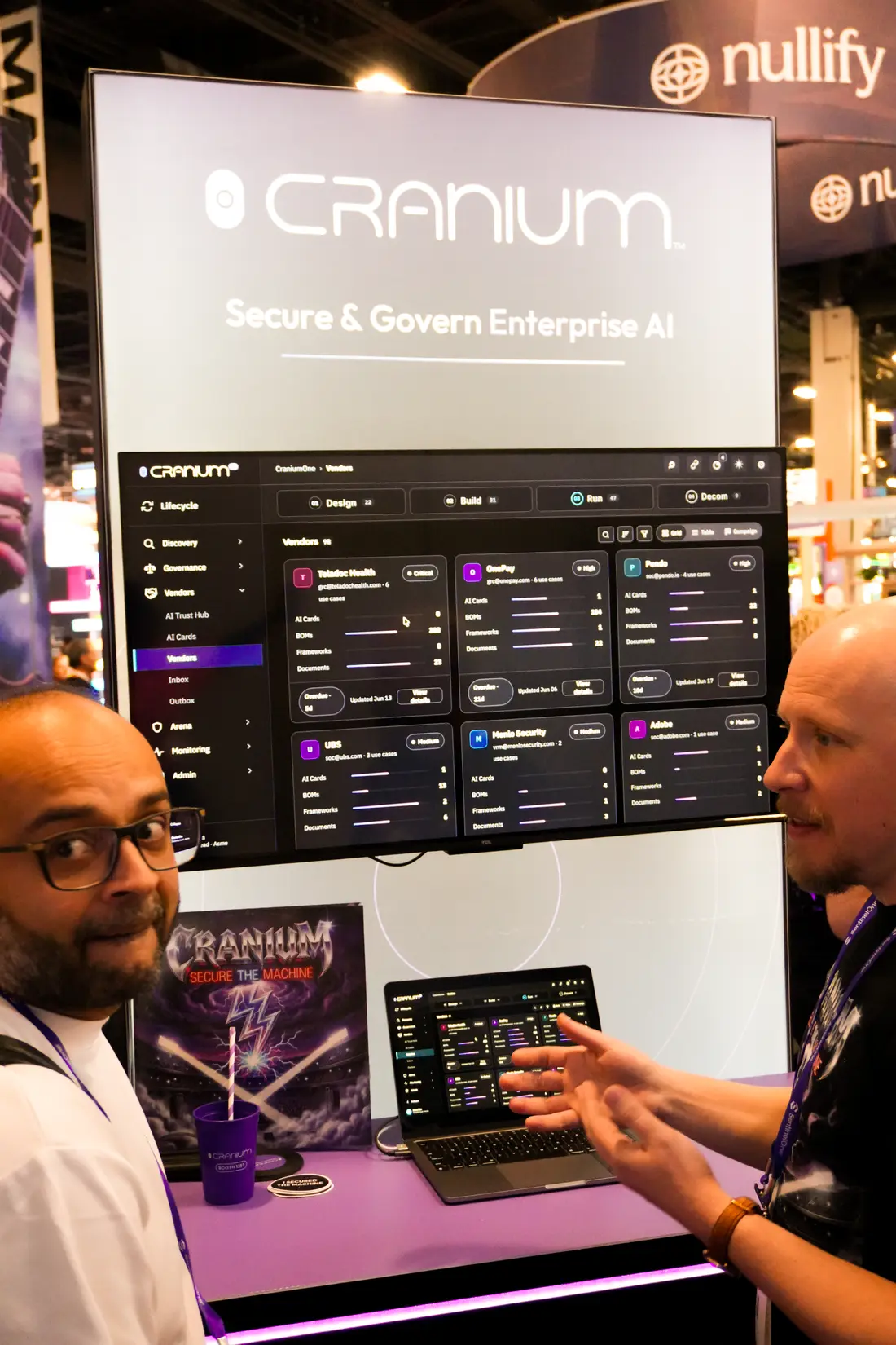 Walking an attendee through Cranium ONE on the big screen