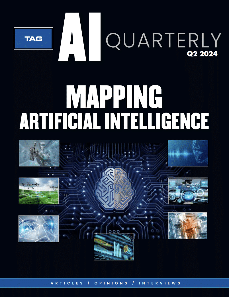 TAG AI Quartely Q2_2024 Featured - Computer chip brain with tech images surrounding it.